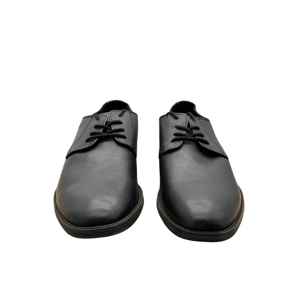Calvin Klein Mens Brodie Black Leather Derby Dress Shoes 11M Oxfords Formal